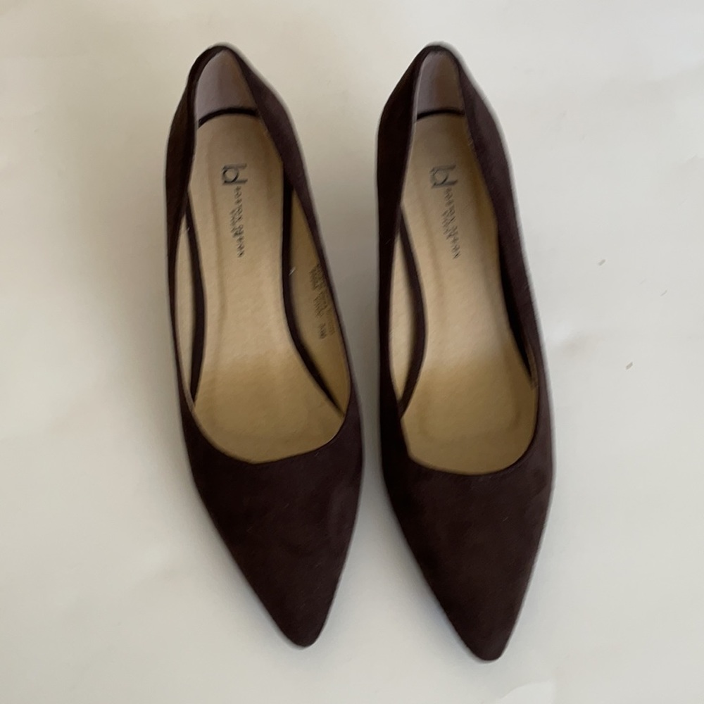 Boston design studio brown suede heel shoes 7.5 - Picture 2 of 8